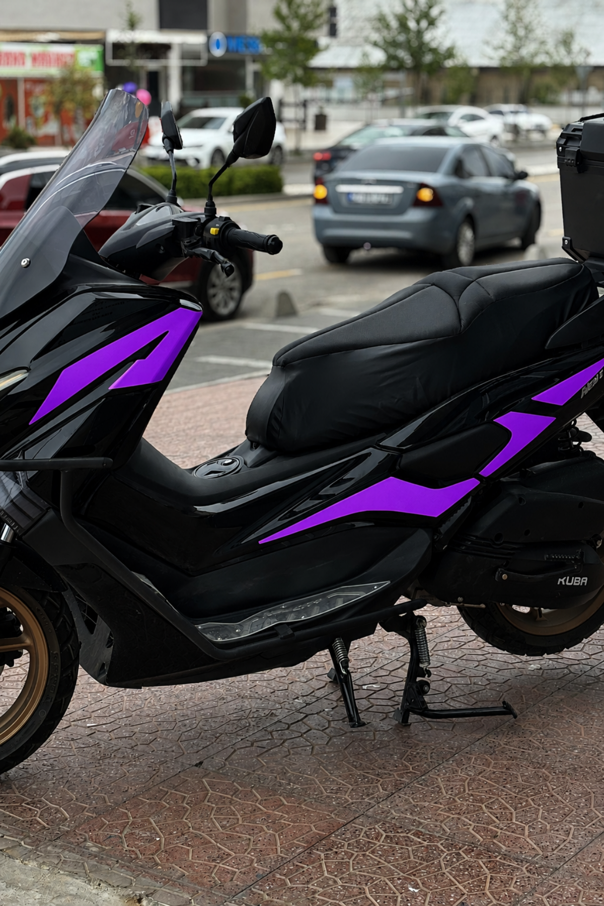 Kuba Newcity Scooter için Renkli Orijinal Sticker Seti (Sağ ve Sol)