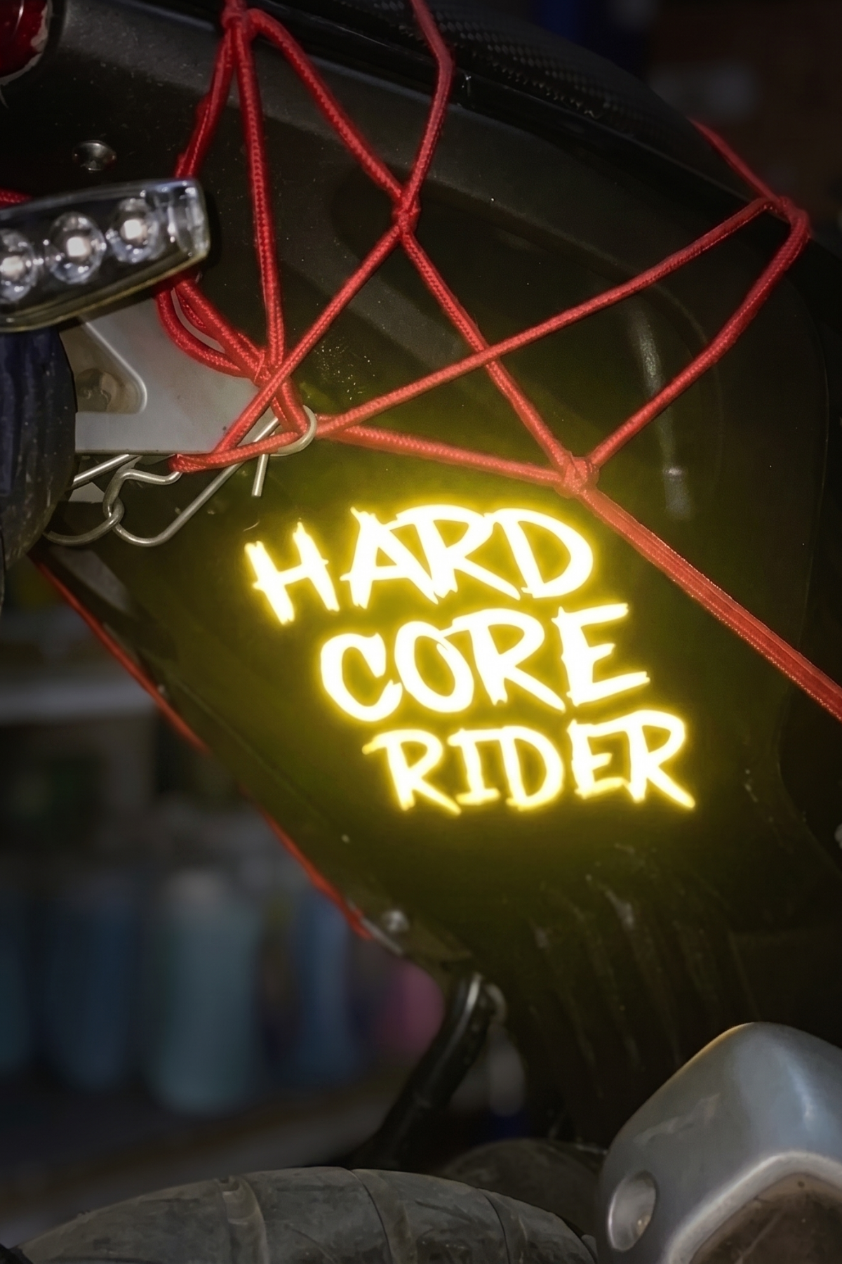 Motor Ve Araba için Dekoratif Reflektörlü Sticker Hard Core Rider (1 Adet)