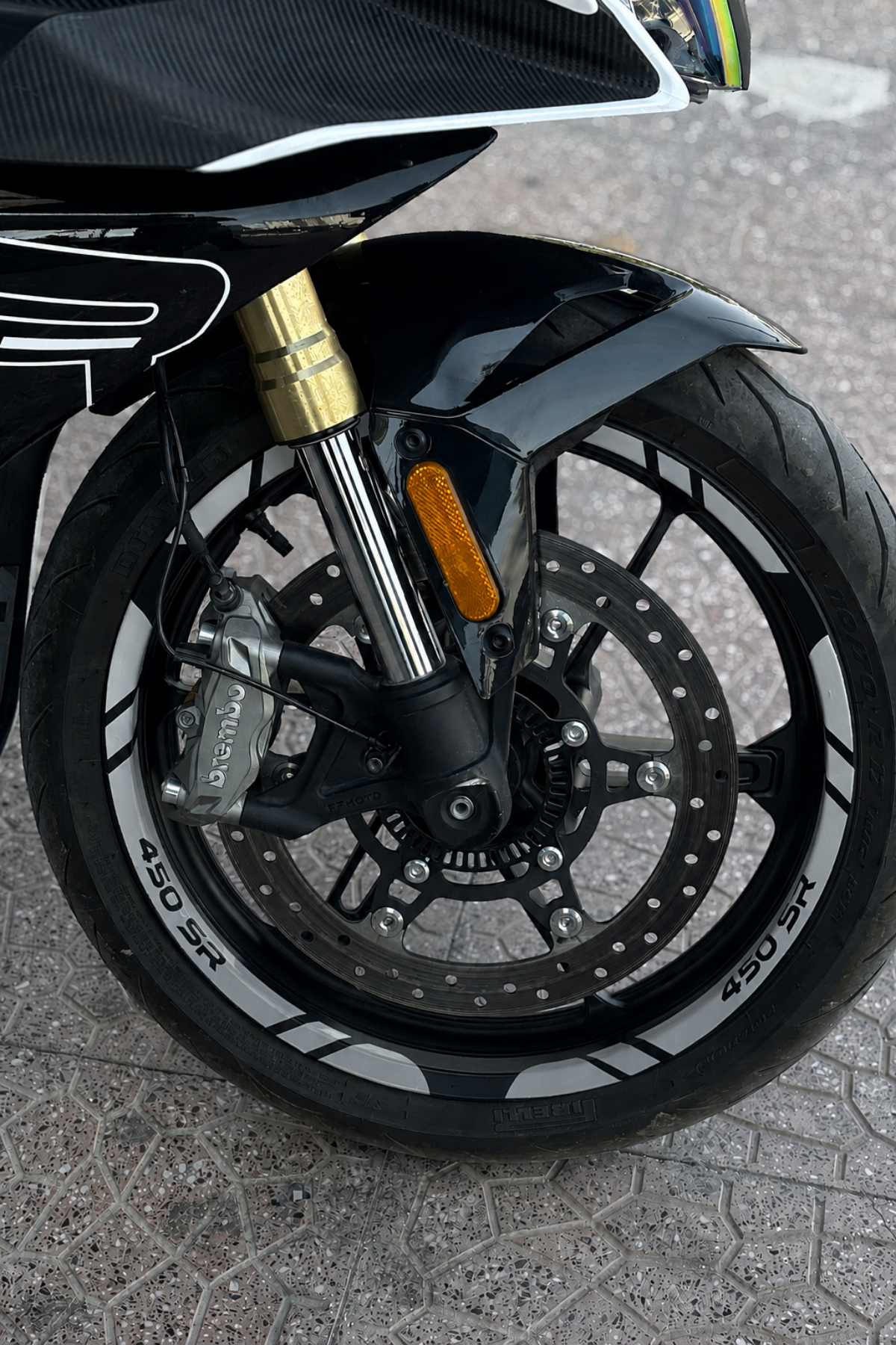 CfMOTO 450SR için 12 Parça 450SR Yazılı Jant Şeridi Sticker Seti