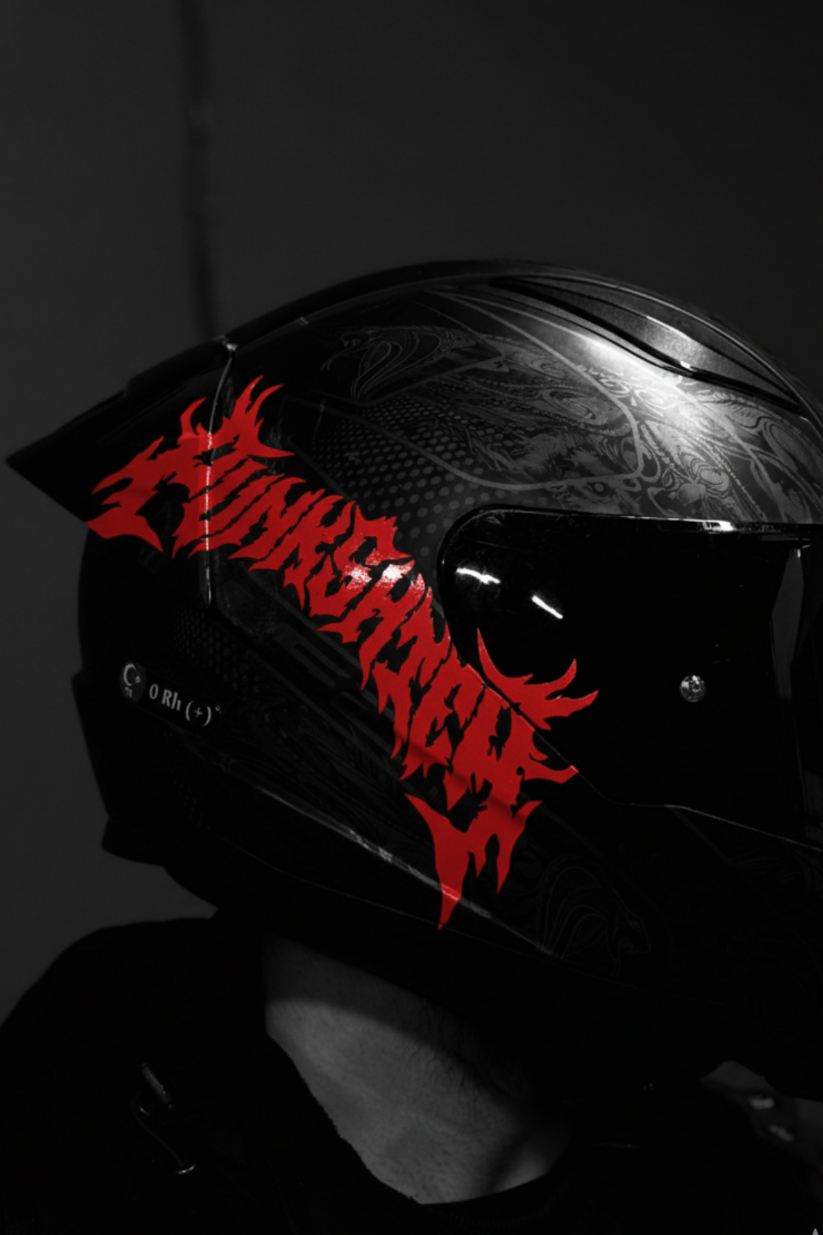 Kask için Punk Tribal Kask Sticker Etiket