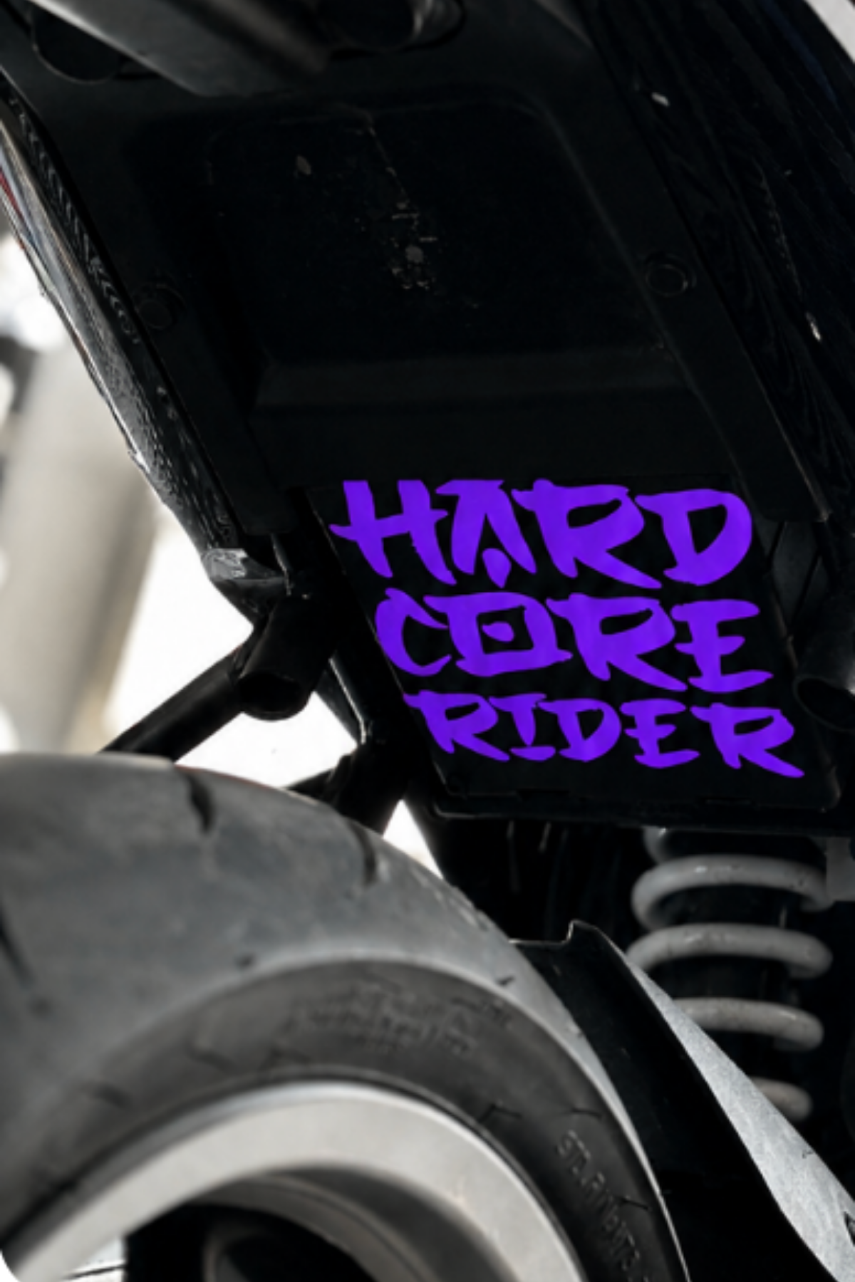 Motosiklet ve Kask için Kore Yazı Tipiyle Hardcore Sticker Etiket (14CMx12CM)
