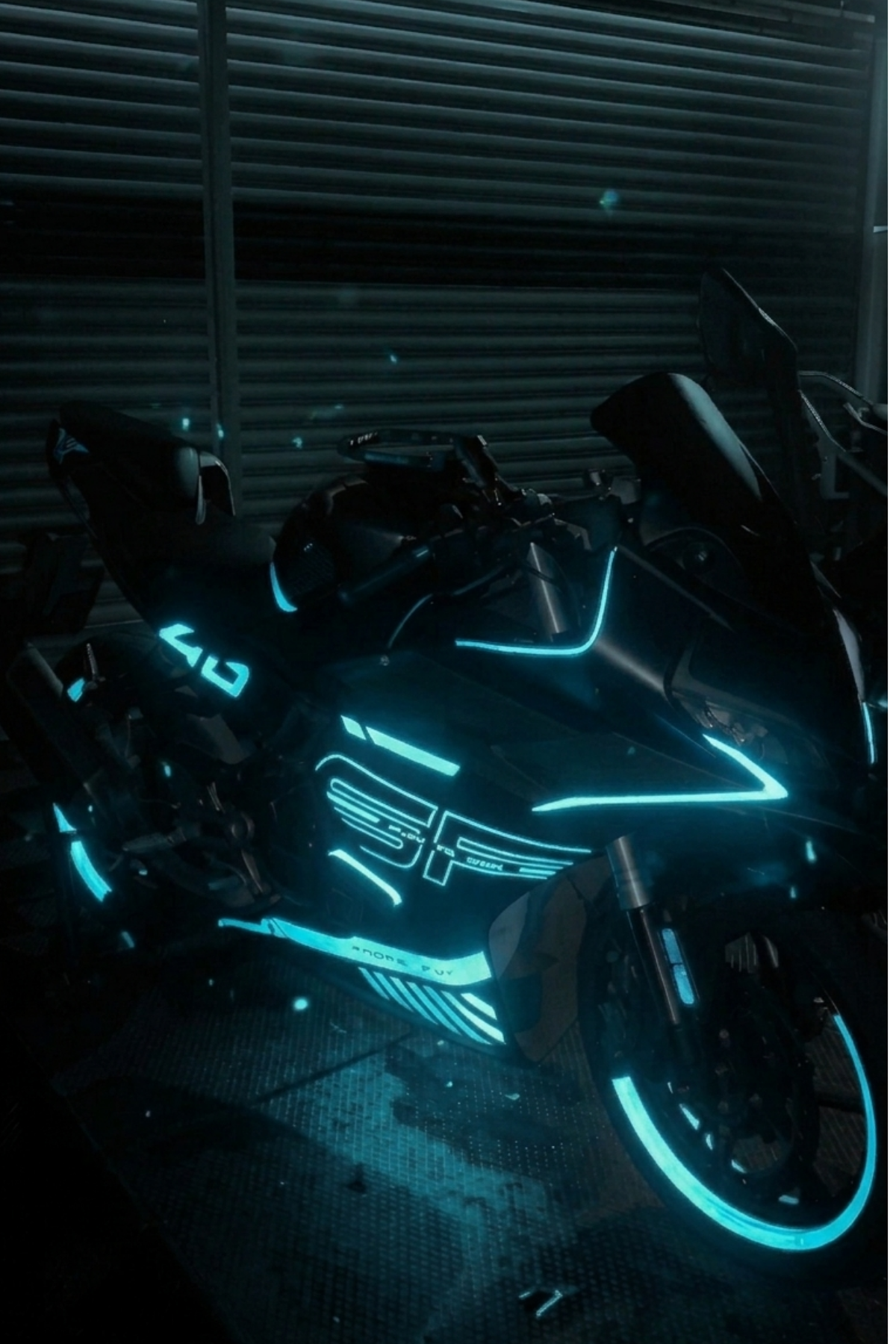 CFMOTO 450SR için Komple Reflektörlü Sticker Seti (Gece Flaş ile Parlar)