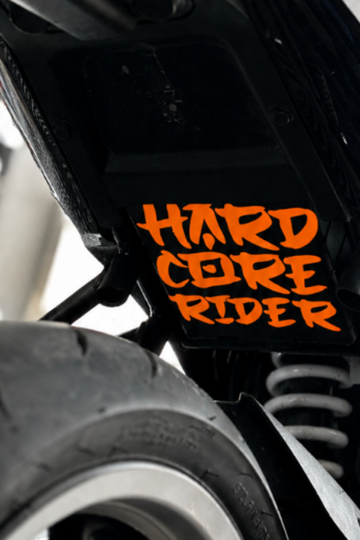 Motosiklet ve Kask için Kore Yazı Tipiyle Hardcore Sticker Etiket (14CMx12CM)