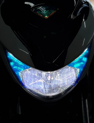 Mondial Drift-L için Açık Mavi Far Filmi Sticker Seti