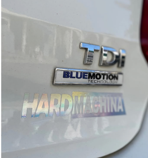 Motosiklet ve Araçlar için Hard Machina Hologramlı Sticker (1 Adet)