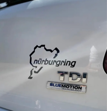 Araba ve Motosiklet için Nürburgring Pist Sticker Siyah Renk Etiket (1 Adet)