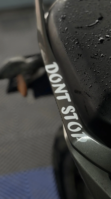 Motosiklet ve Kask için Dont Stop 15CM Sticker Etiket (1 Adet)(Beyaz)