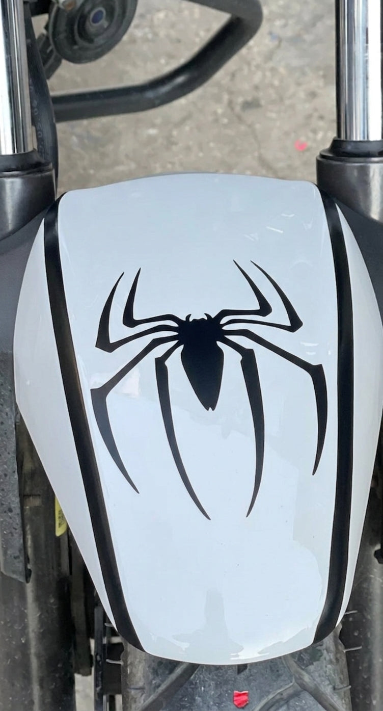 Universal Tüm Motosikletlere Uyumlu Siyah Renk Örümcek Sticker Etiket