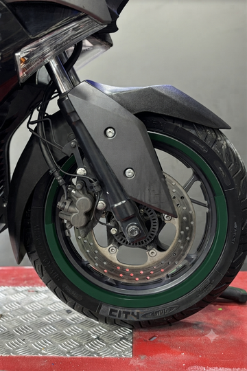 Yamaha Xmax Motosiklet için Koyu Yeşil Yarım Jant Şeridi Sticker Seti