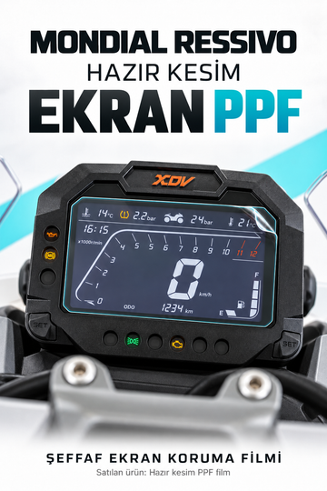 Mondial Ressivo Scooter için Hazır Kesim PPF Ekran Koruyucu Şeffaf Film