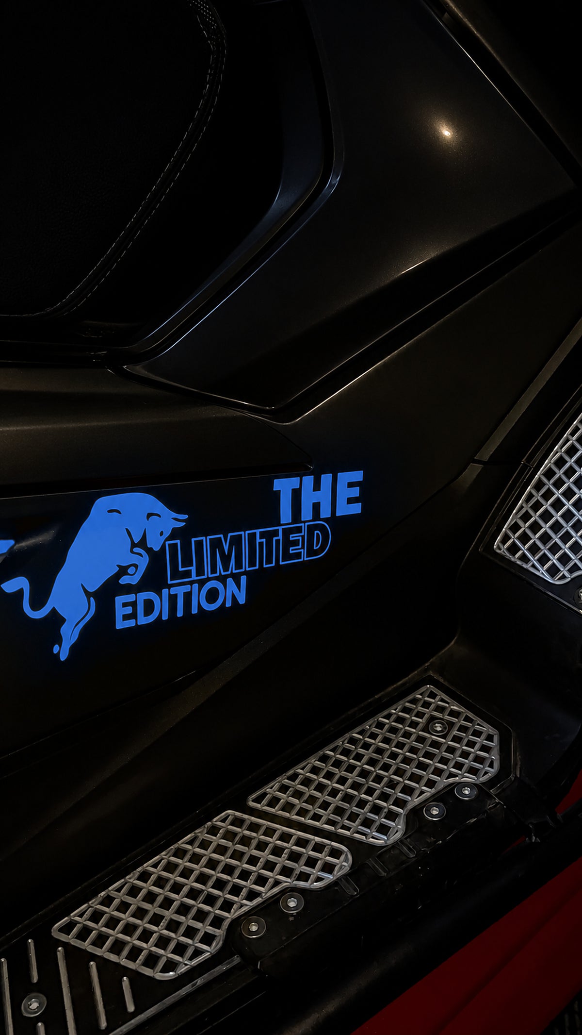Motosiklet için Reflektörlü Flaş ile parlayan Boğa Enerji Limited Edition Sticker Etiket (Tek Taraf)