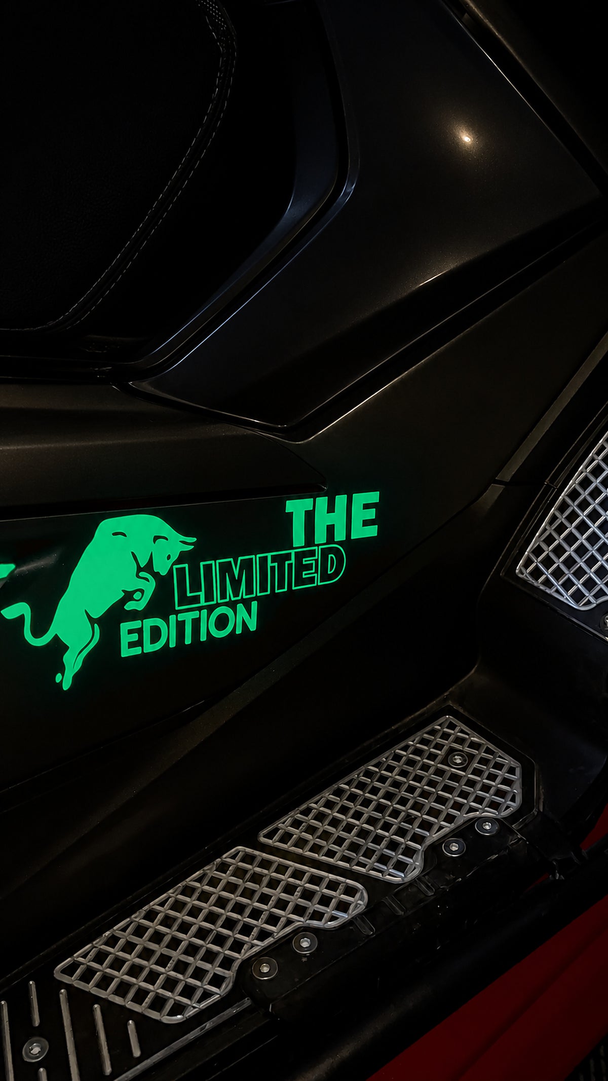 Motosiklet için Reflektörlü Flaş ile parlayan Boğa Enerji Limited Edition Sticker Etiket (Tek Taraf)