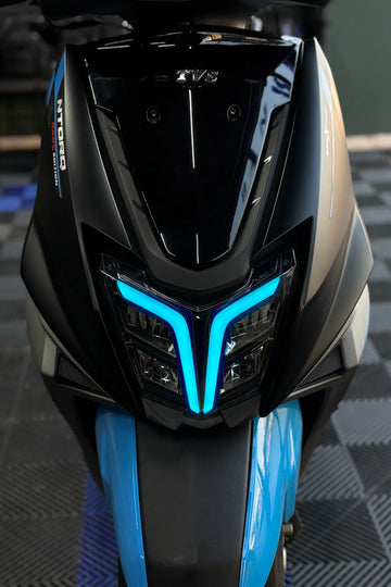 TVS Ntorq 125 için Açık Mavi Far Film Far Tasarım Sticker