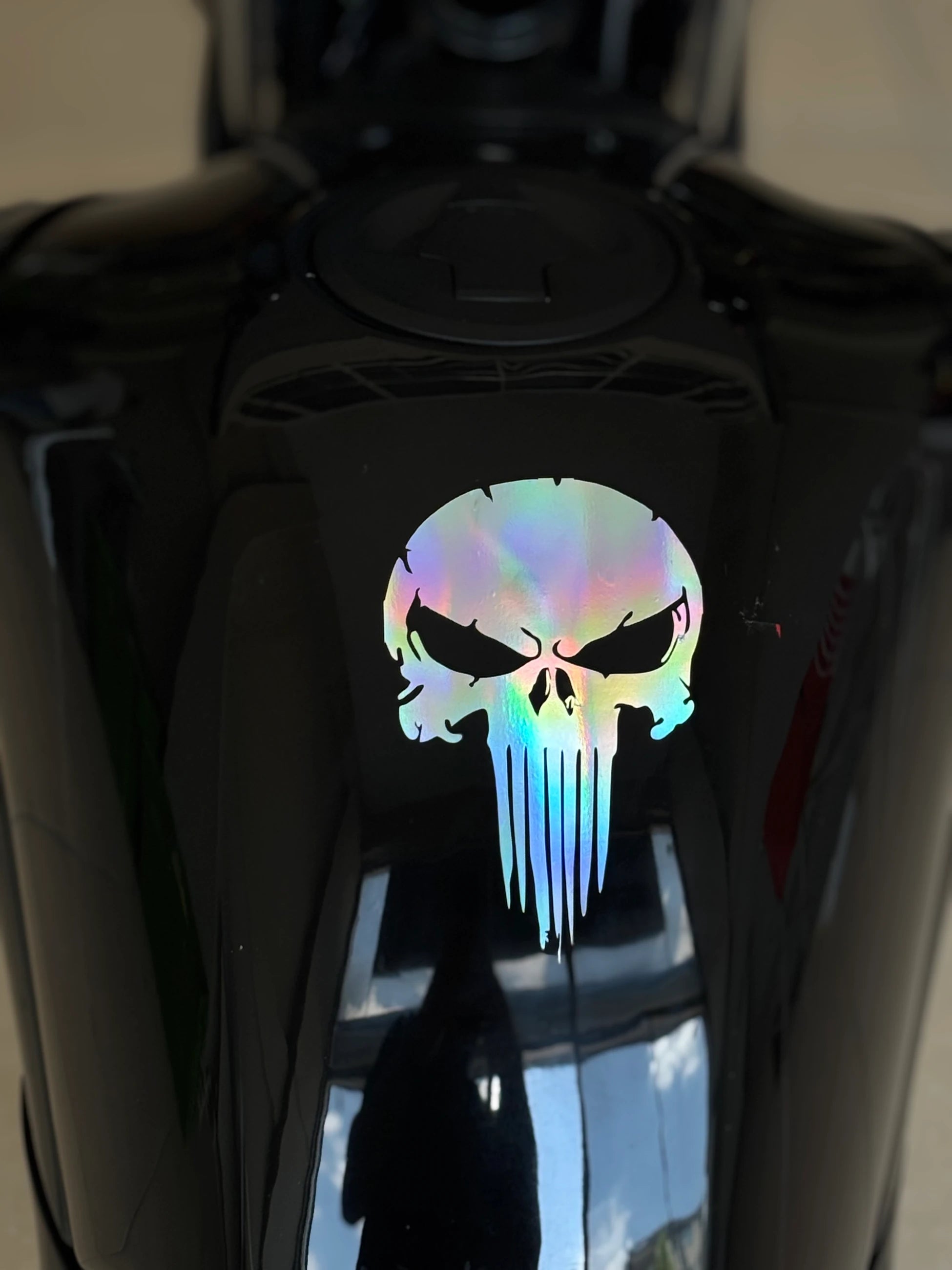 Motor ve Kask için Punisher Kuru Kafa Sticker Etiket (12CMx8CM)