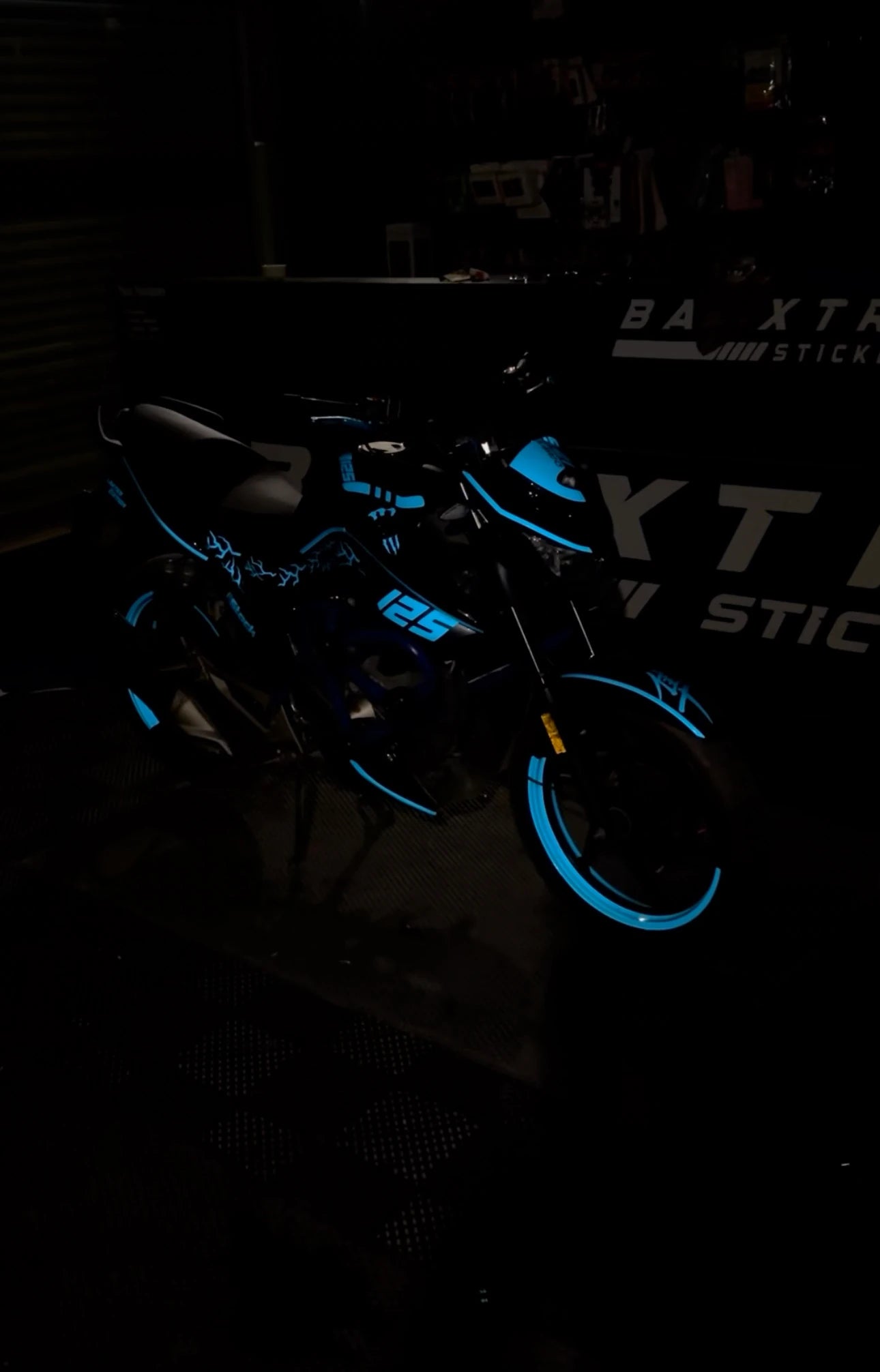 Mondial Drift-L için Reflektörlü Komple Mavi Sticker Seti