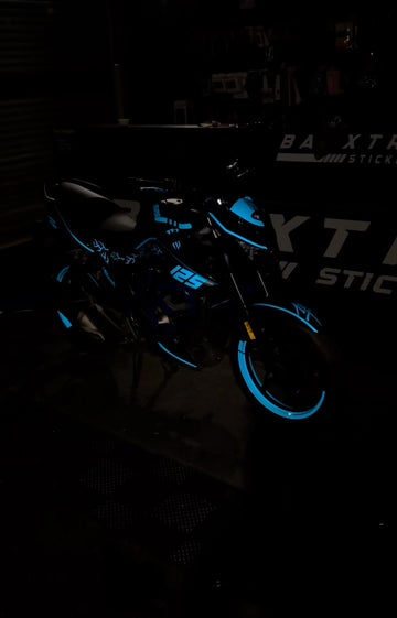 Mondial Drift-L için Reflektörlü Komple Mavi Sticker Seti