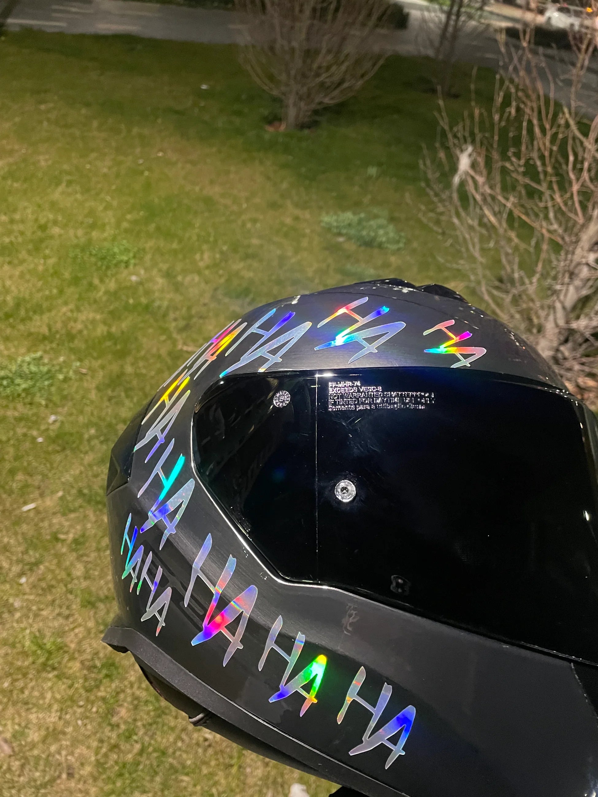 Motor ve Kask için Kendinden Yapışkanlı HaHaHa Sticker Etiket (32'li)