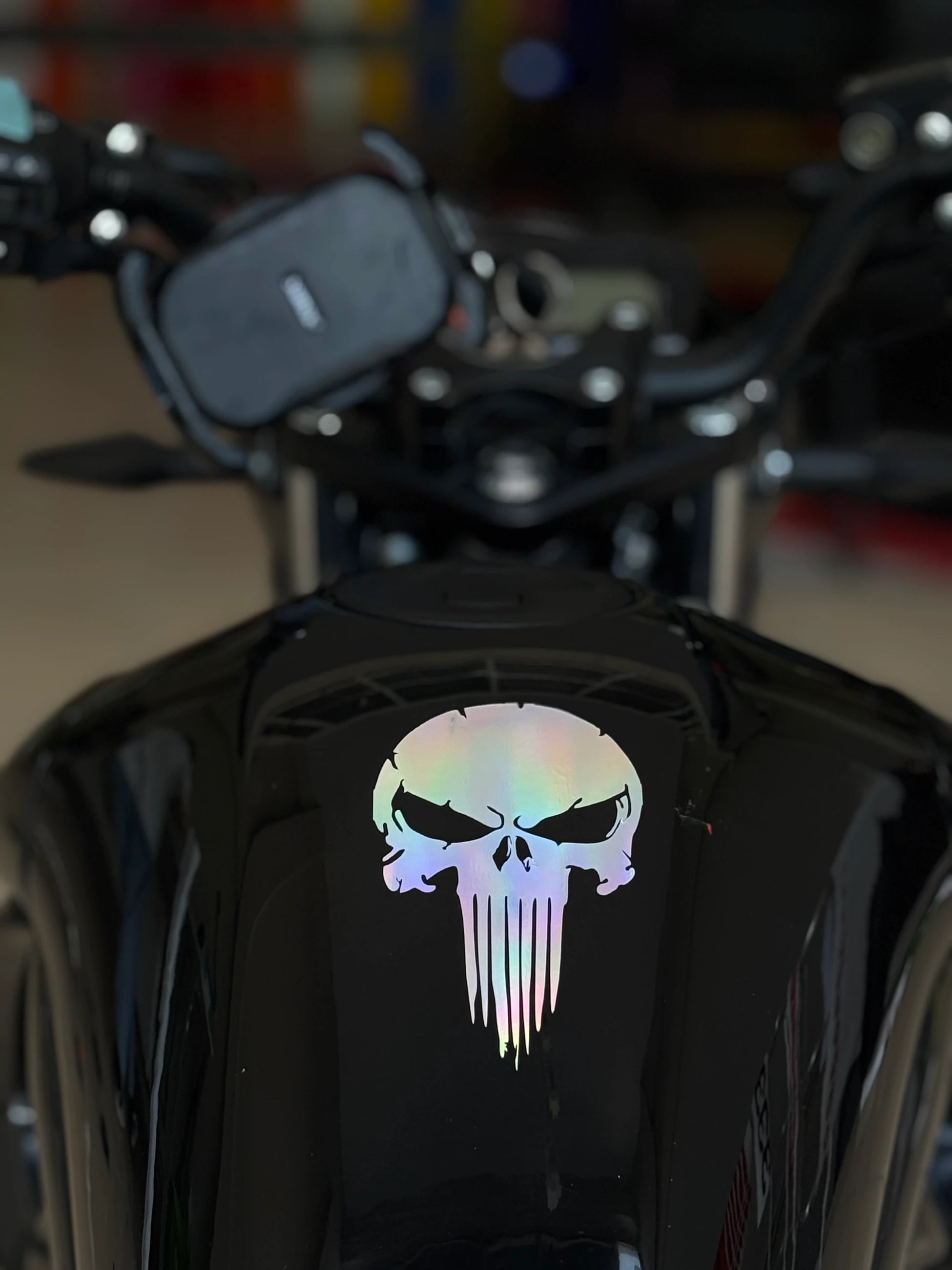 Motor ve Kask için Punisher Kuru Kafa Sticker Etiket (12CMx8CM)