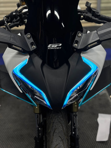 CFMOTO 450SR için Açık Mavi Far Filmi Sticker Etiket (Sağ ve Sol)