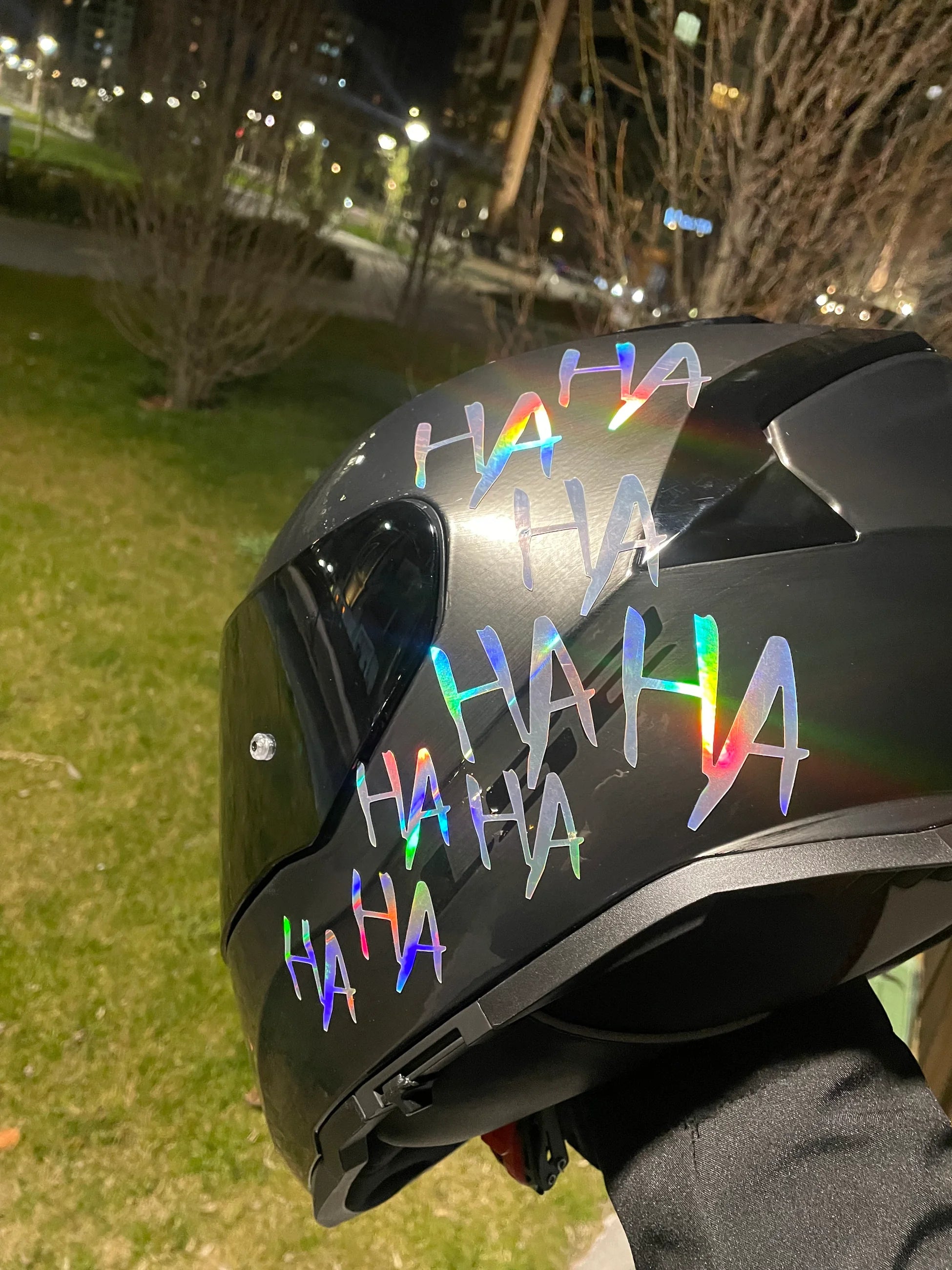 Motor ve Kask için Kendinden Yapışkanlı HaHaHa Sticker Etiket (32'li)