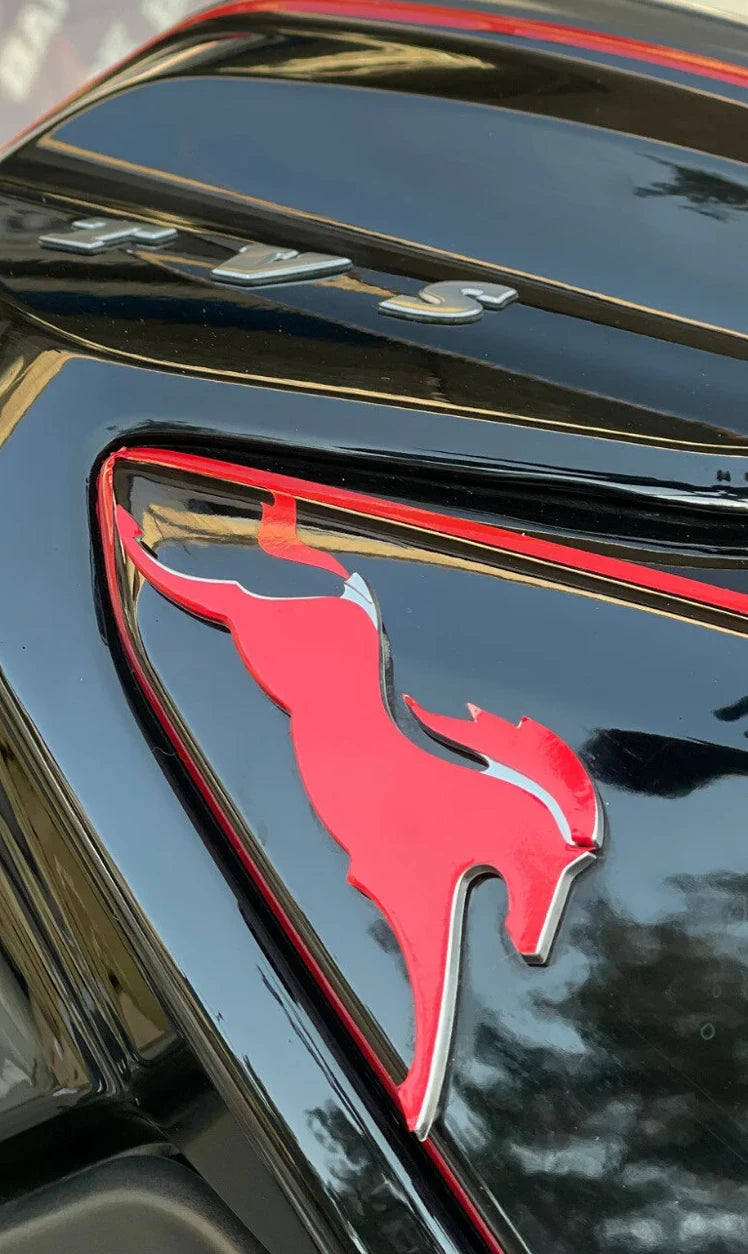 TVS Raider ve RTR için Kırmızı Renk At Sticker (Sağ ve Sol)