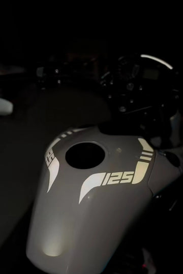 Mondial Drift-L için Reflektörlü Beyaz Depo Kordon Sticker Etiket