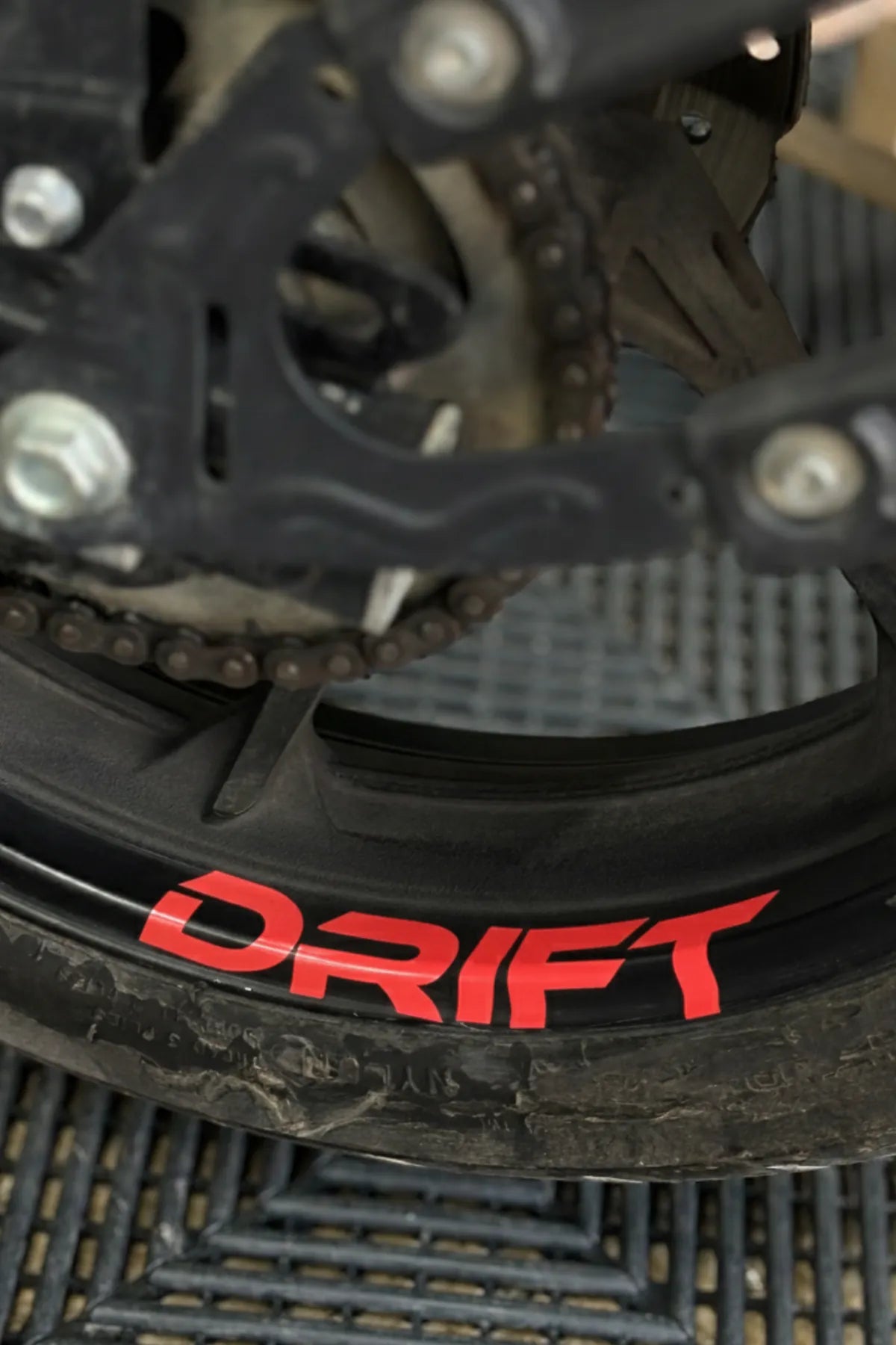 Mondial Drift-L için Jant içi Yazı Sticker Etiket (4 Parça)