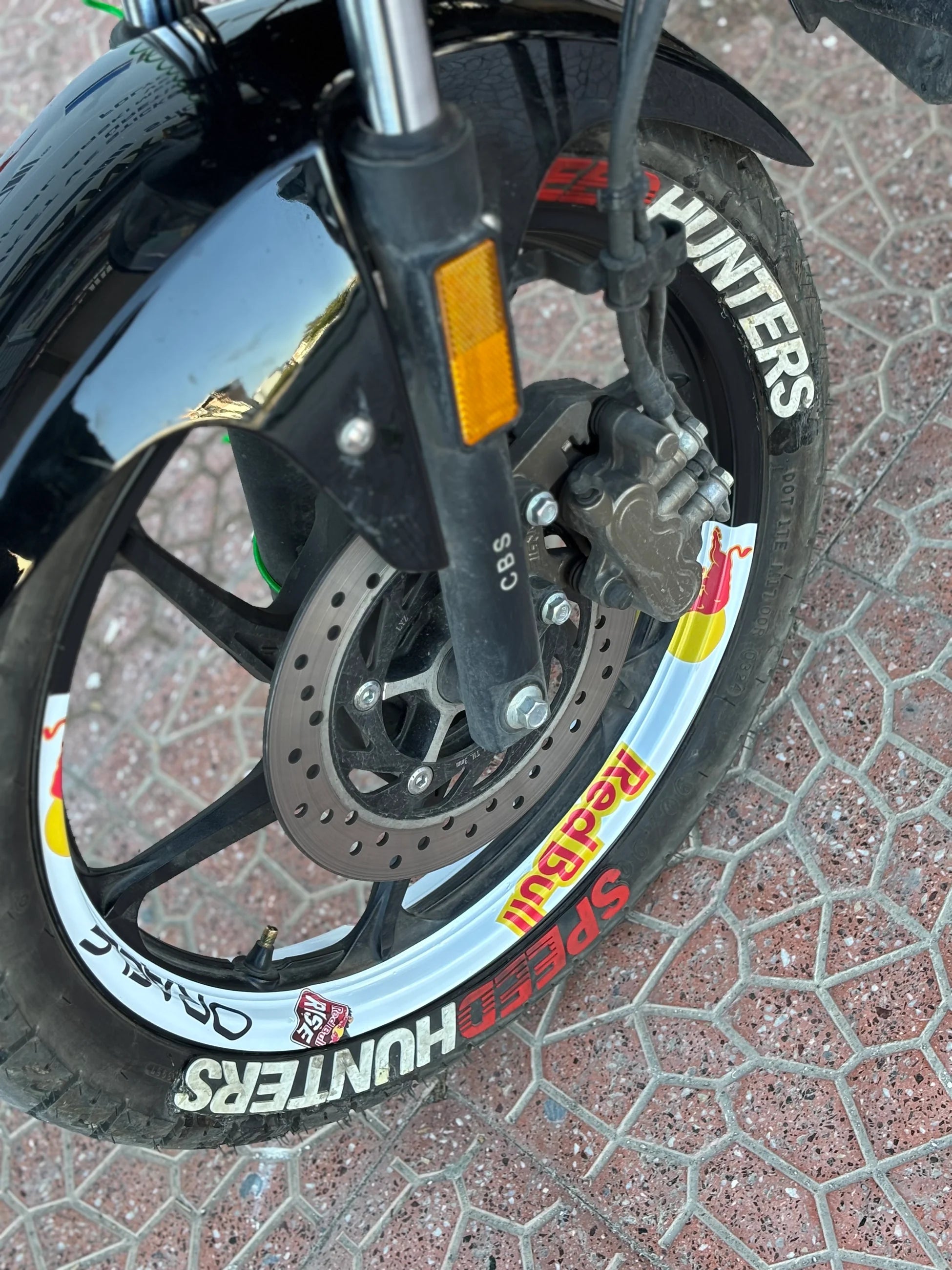 Motosiklet için 17 Inch Jantlara Uyumlu Redbull Baskılı Jant Şeridi