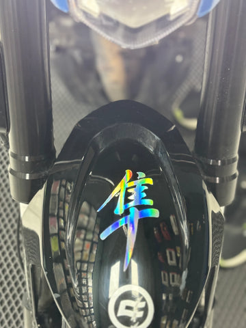 Motosiklet ve Kask için Hologramlı Hayabusa Logo Sticker Etiket (10CM)