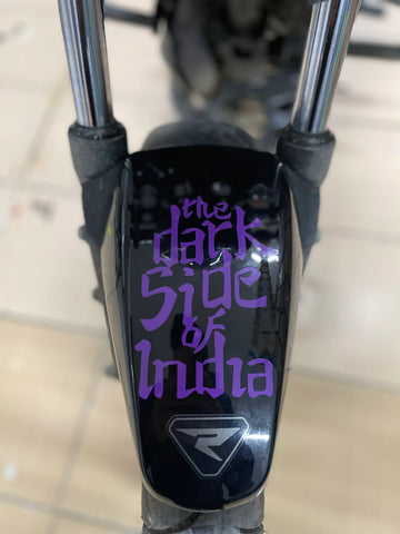 Hindistan Grubu Motosikletler için The Dark Side of İndia Sticker