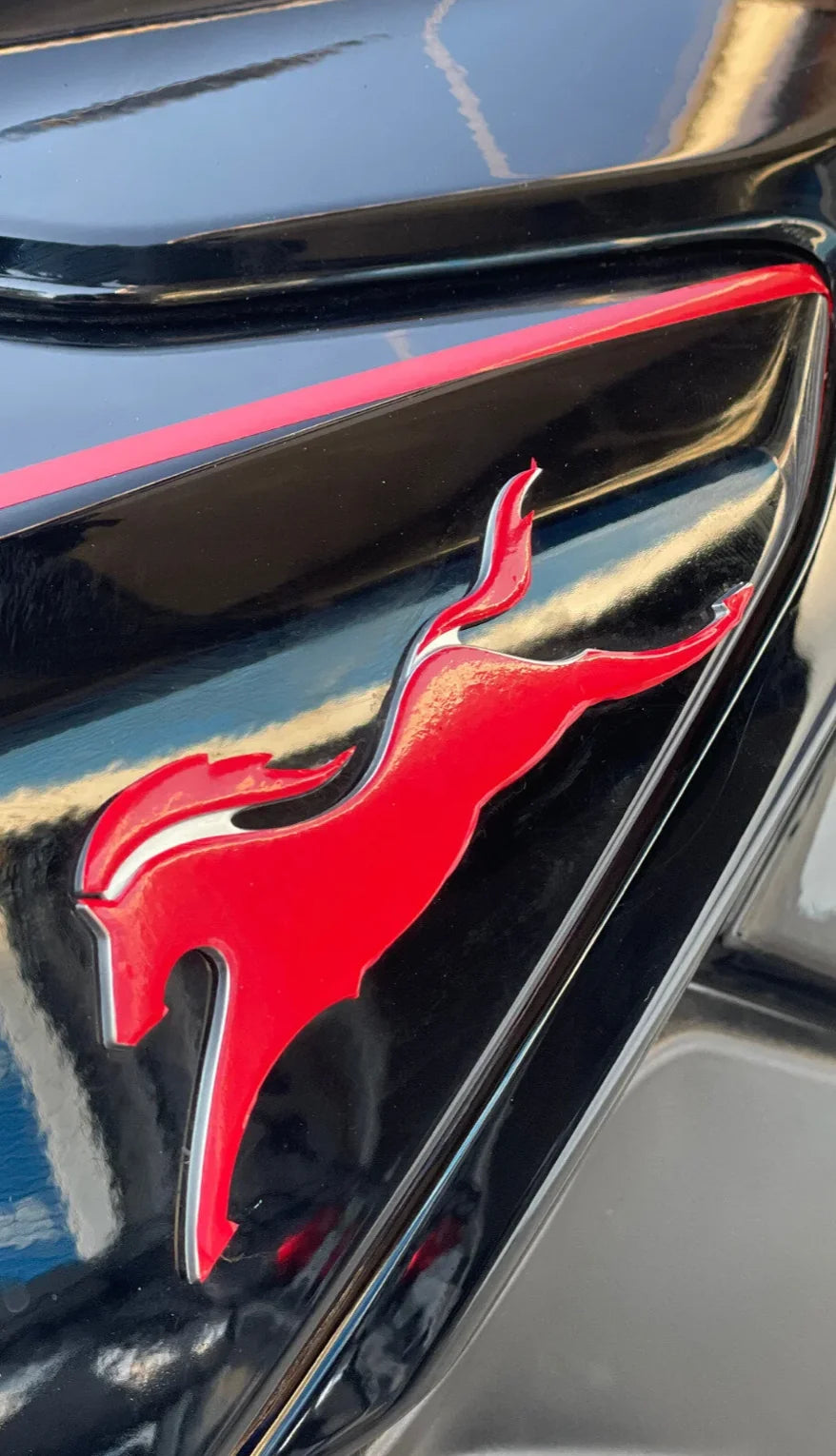 TVS Raider ve RTR için Kırmızı Renk At Sticker (Sağ ve Sol)