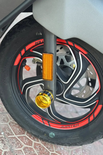 TVS Jupiter 125 için Kırmızı Renk Jant Şeridi Sticker Seti (8'li)