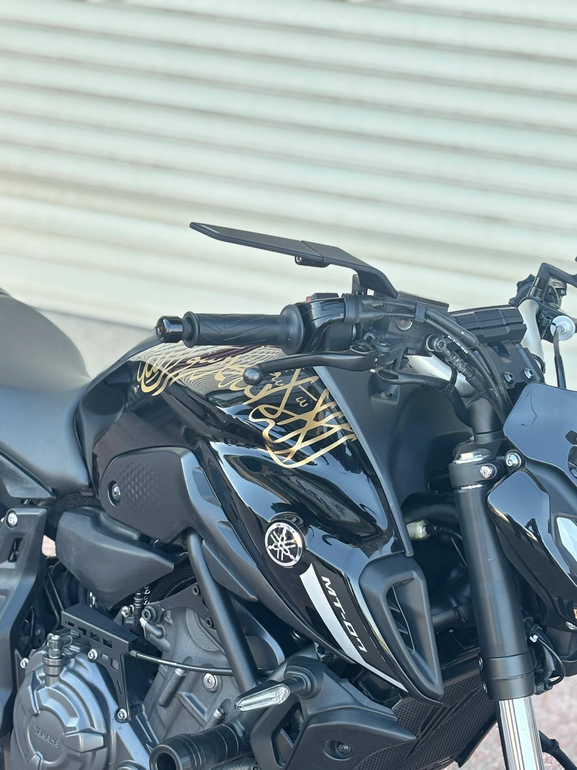 Motosiklet Deposu için Gold Renk Kelime-i Tevhid Sticker (40CMx10CM)