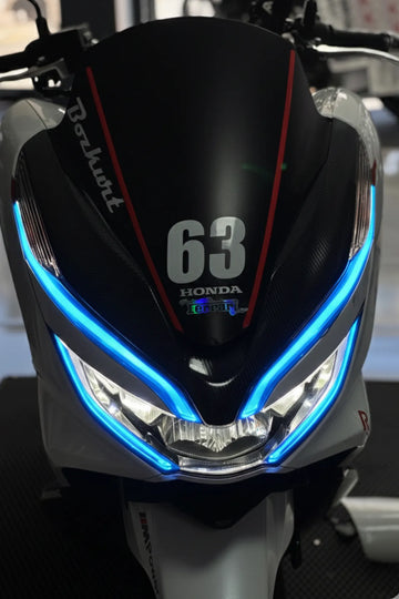 Honda PCX için Açık Mavi Renk Far Filmi Sticker Seti (2018-2019-2020 Yılları için)