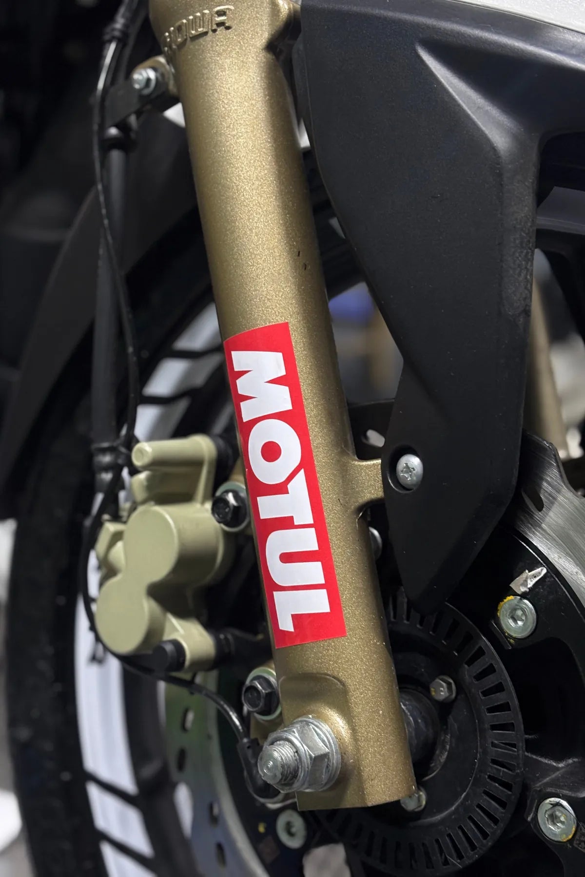 Motosiklet Ön Maşalar için Kırmızı-Beyaz Motul Sticker Etiket (2 Adet)