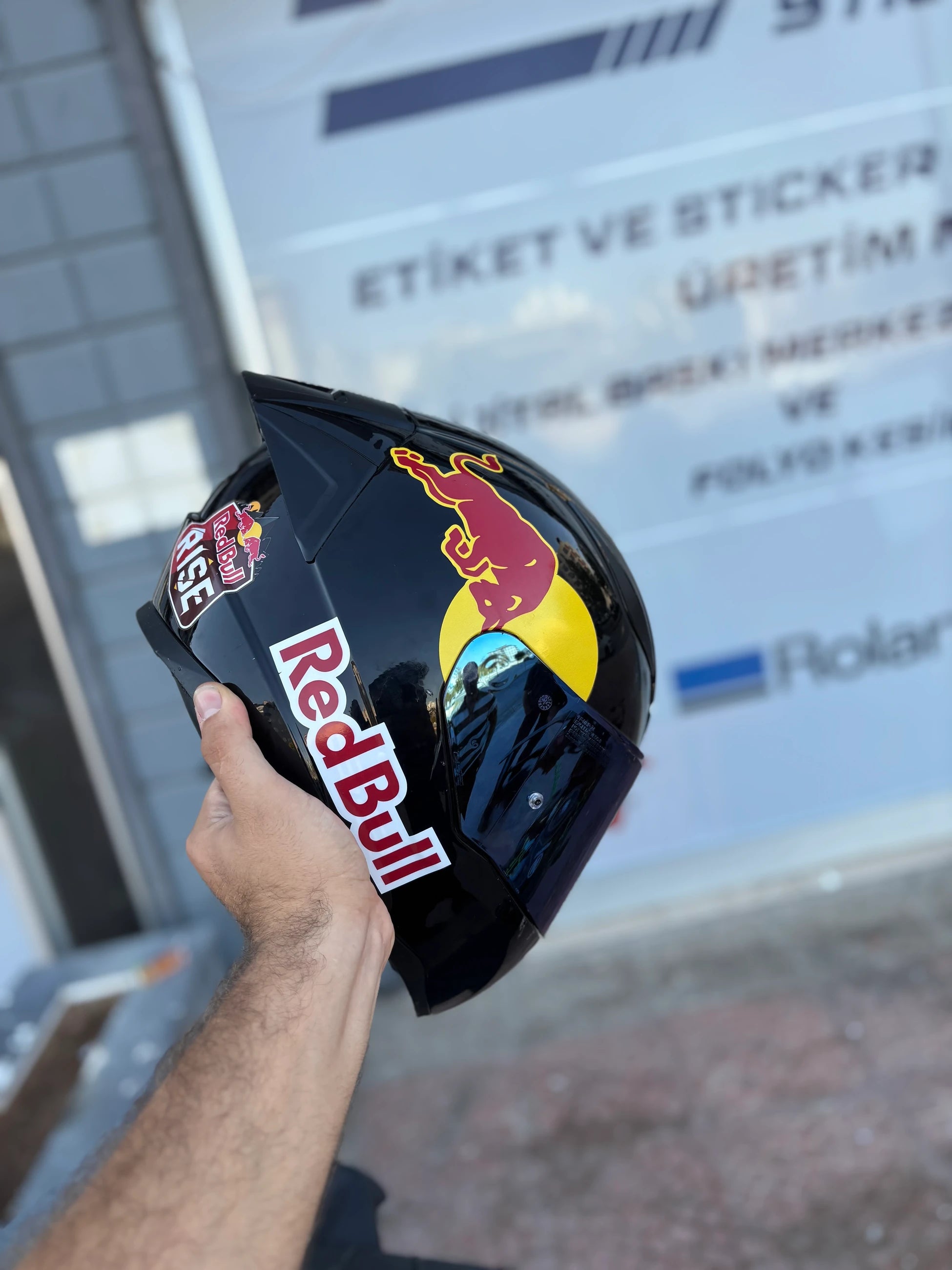 Kask için Redbull Sponsor Sticker Kaplama Seti
