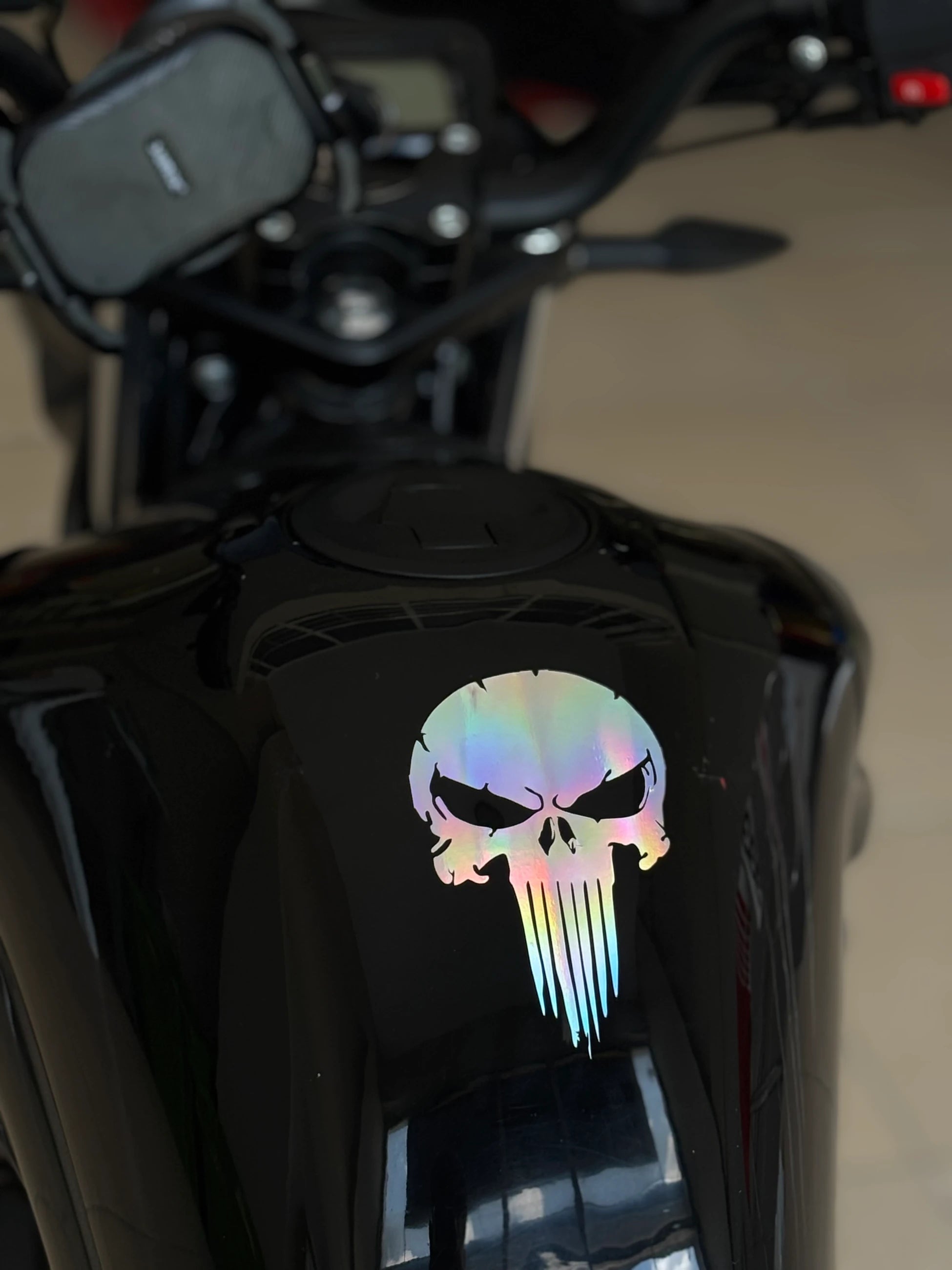 Motor ve Kask için Punisher Kuru Kafa Sticker Etiket (12CMx8CM)