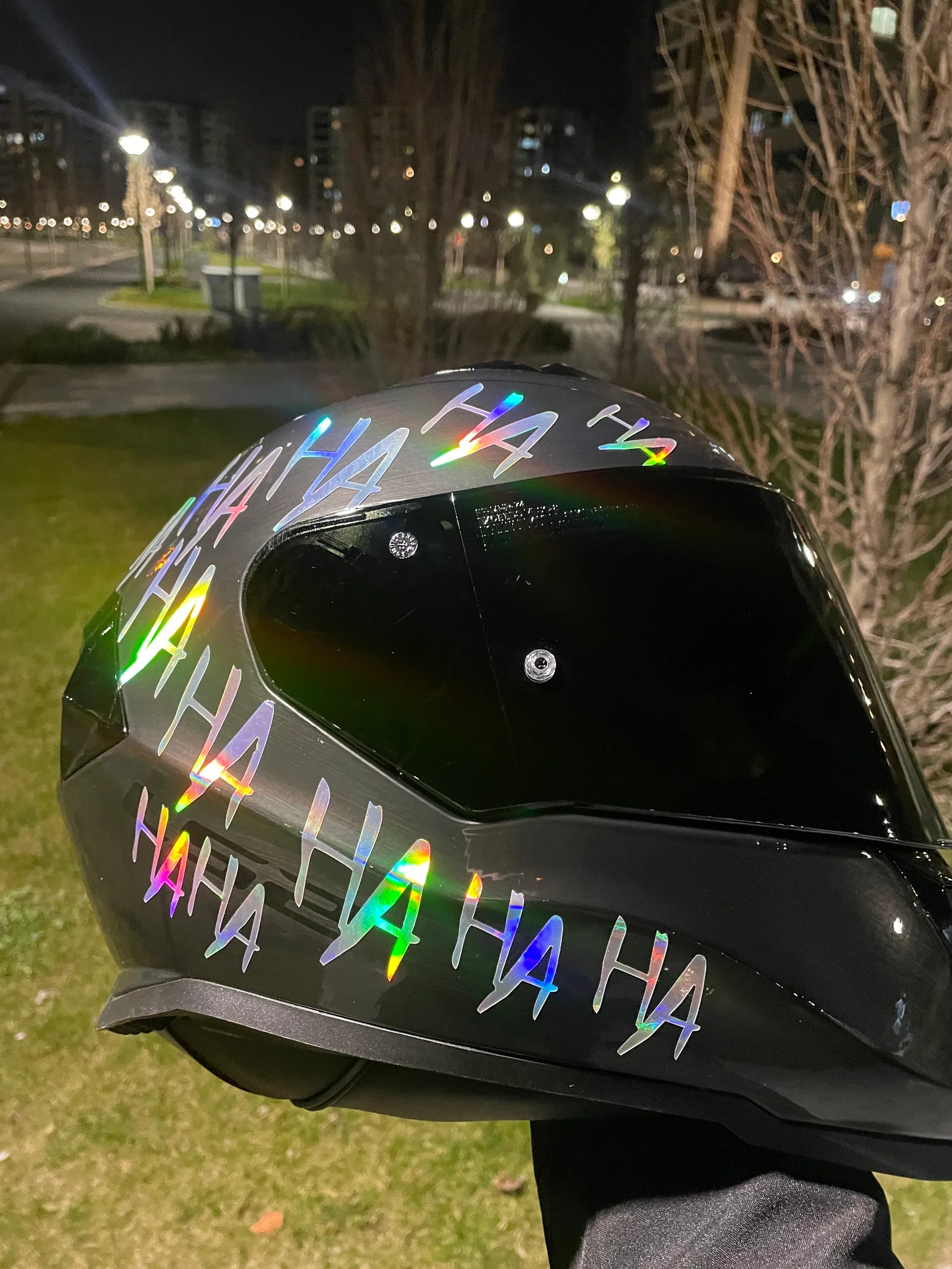 Motor ve Kask için Kendinden Yapışkanlı HaHaHa Sticker Etiket (32'li)