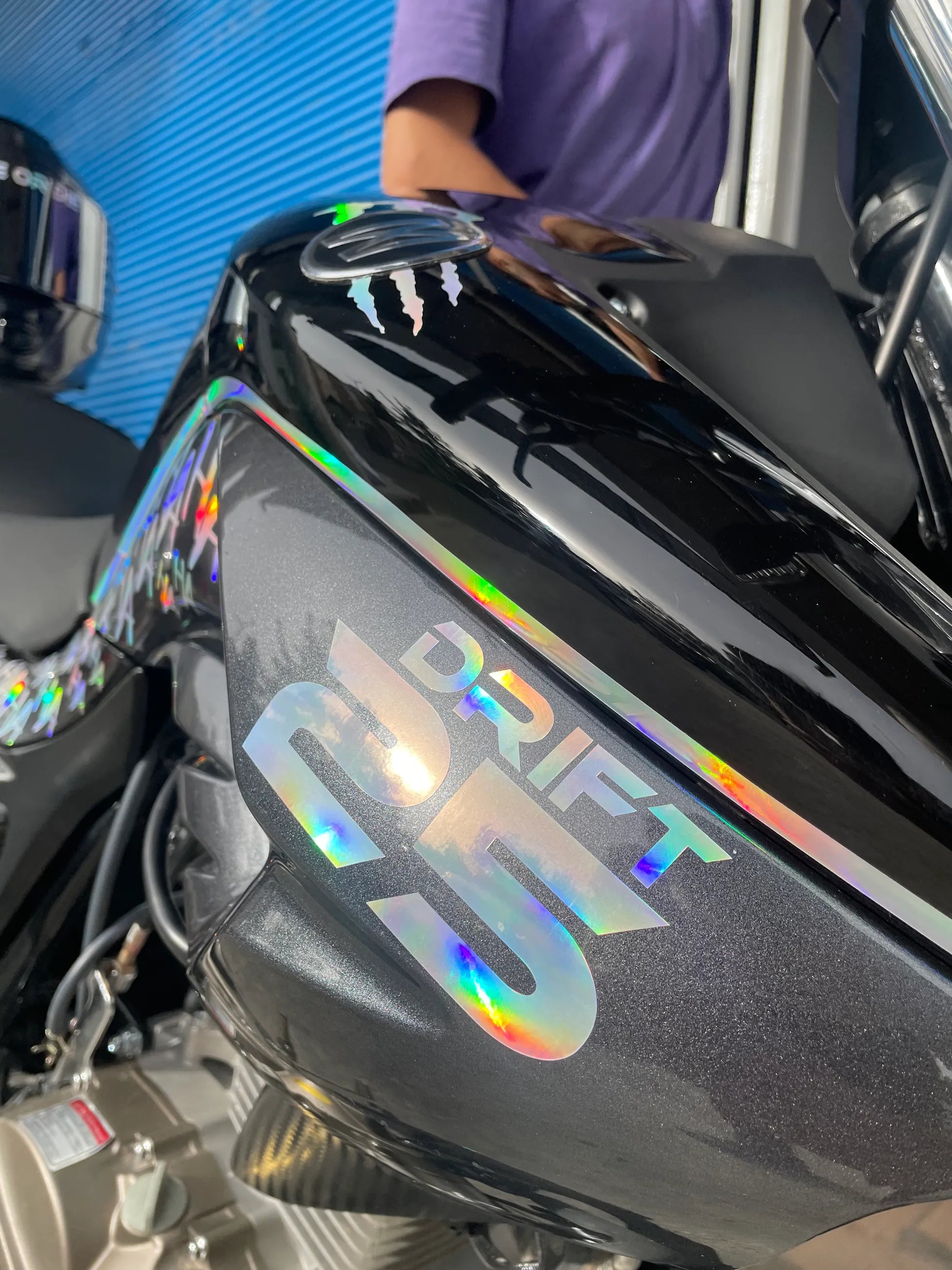 Mondial Drift-L için Hologramlı Drift-25 Sticker Etiket (Sağ ve Sol 2'li)(10CMx6CM)