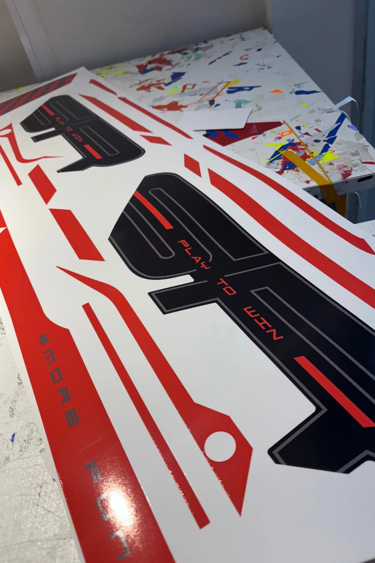 CFMOTO 450SR için Kırmızı Renk Orijinal Sticker Seti