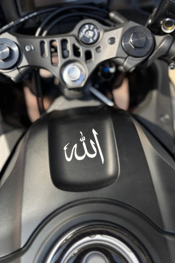 Motosiklet Ön Anahtar Tarafı için Beyaz Renk Allah Yazısı