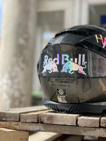 Motor ve Kask için Hologramlı Redbull Sticker Etiket (15CMx5CM)