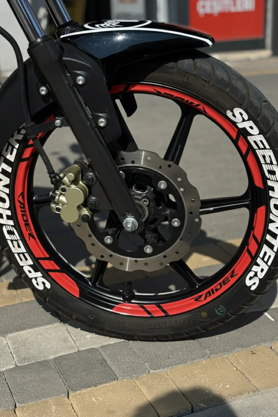 TVS Raider için 12 Parça Raider Yazılı Jant Şeridi Sticker Seti