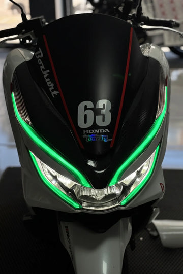 Honda PCX için Yeşil Renk Far Filmi Sticker Seti (2018-2019-2020 Yılları için)