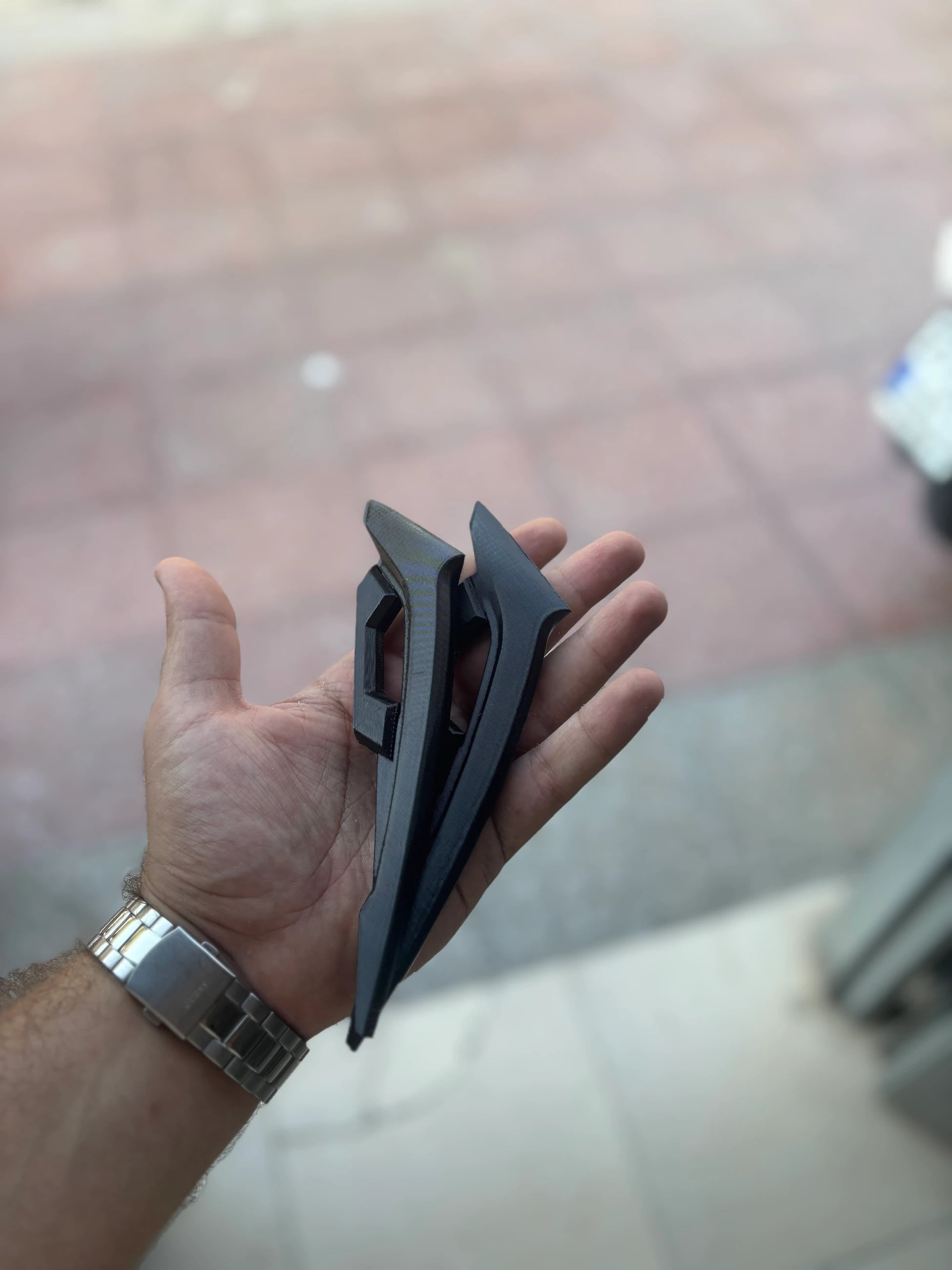 Motosiklet için Siyah Renk İnce Bıçak Yan Slider Kanat
