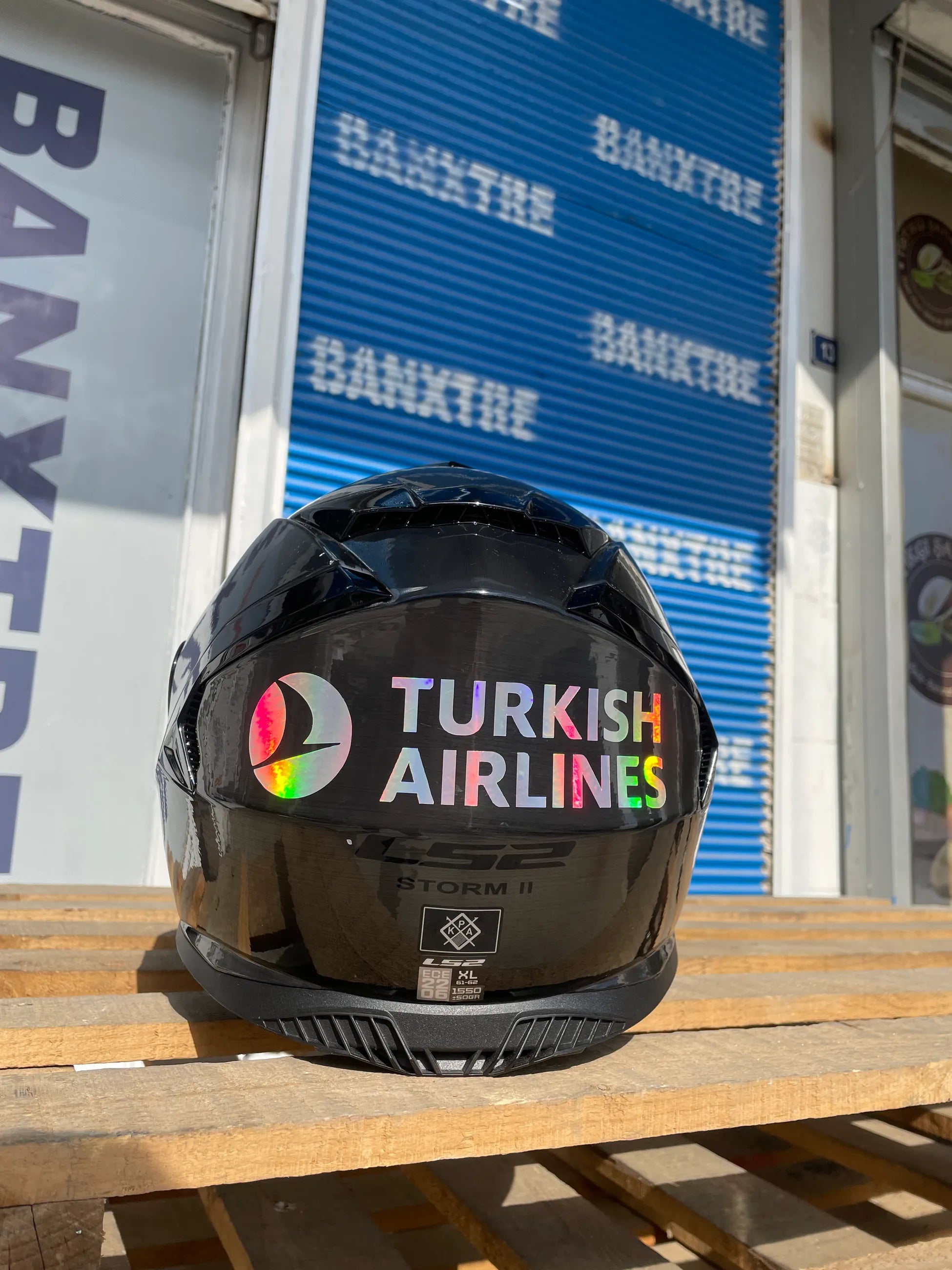 Motor-Araba ve Kask için Hologramlı THY Turkish Airlines Sticker Etiket (18CMx4CM)