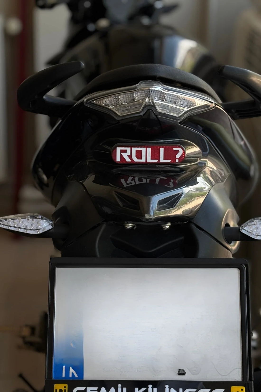 Motosiklet için Kedigözü Reflektörü için Beyaz Roll Sticker Etiket (8CMx1CM)