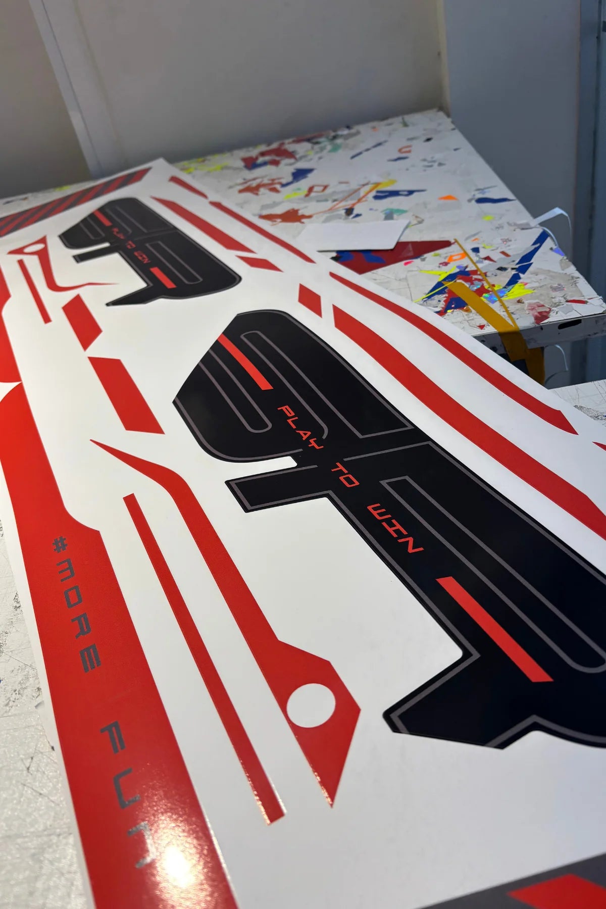 CFMOTO 450SR için Kırmızı Renk Orijinal Sticker Seti