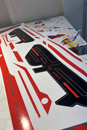 CFMOTO 450SR için Kırmızı Renk Orijinal Sticker Seti