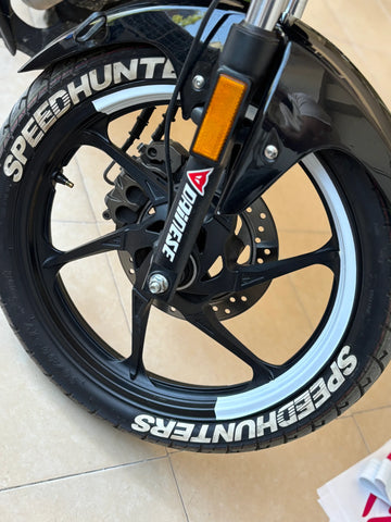 Motosiklet 17 Inch Jantlara Uyumlu Beyaz Renk Yarım Jant Şeridi 4 Parça